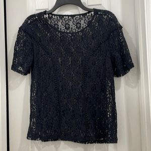 Express Lace top with floral print size Medium